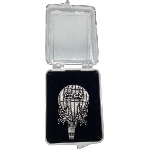 Rare Vintage Pewter COCA-COLA Pin Kentucky Derby Festival Great Balloon Race - Picture 6 of 11